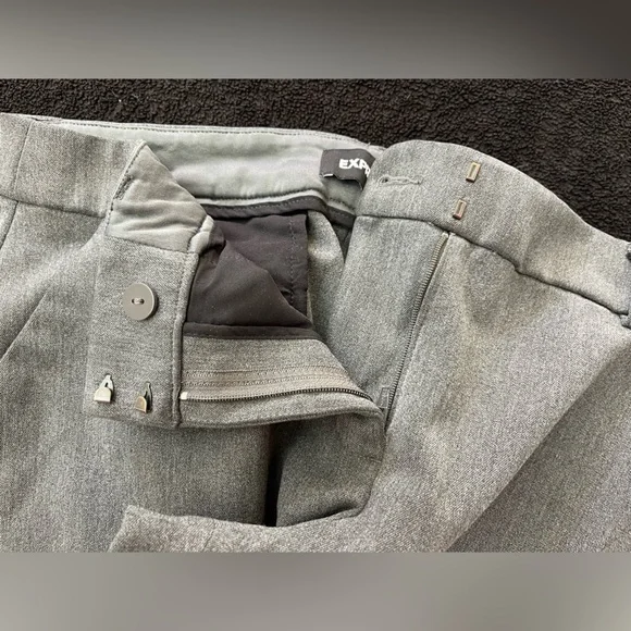 Women’s Express Editor Boot Cut Gray Suit Low-Rise Pants - Picture 3 of 5